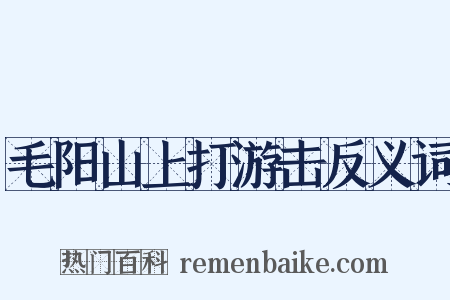 毛阳山上打游击反义词是什么意思的图片